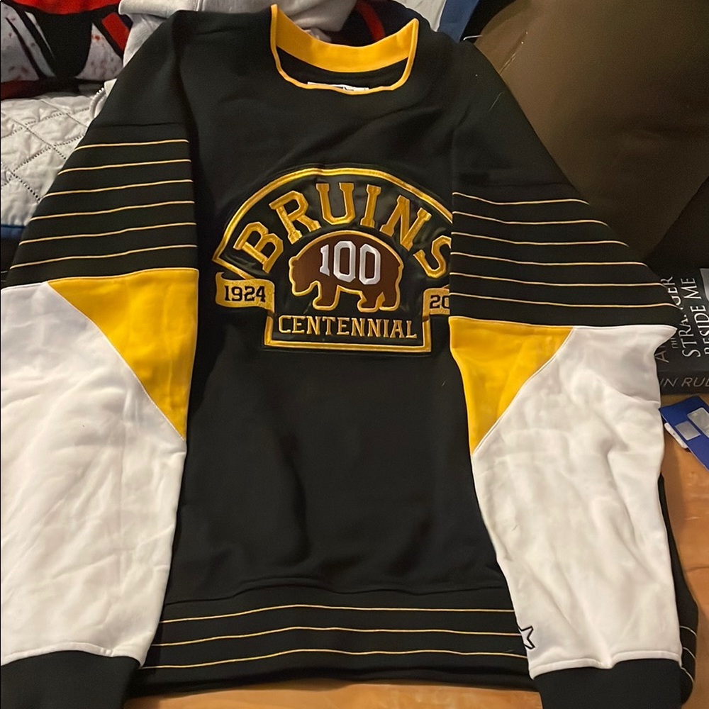 Bruins Centennial Black and Yellow Sweater